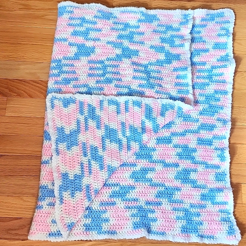 Handmade Knit Baby Blanket